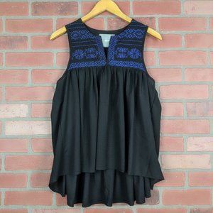 Anthropologie Maeve Embroidery Tank Tunic